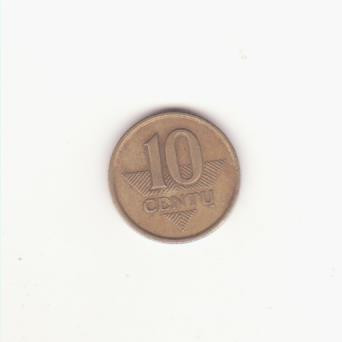 Lituania 10 Centų 1998 -KM# 106, Sch&amp;ouml;n# 35 foto