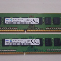 Kit 8 GB( 2 x 4 Gb ) SAMSUNG DDR 3 PC3-12800 1600 MHz , Memorie PC Desktop