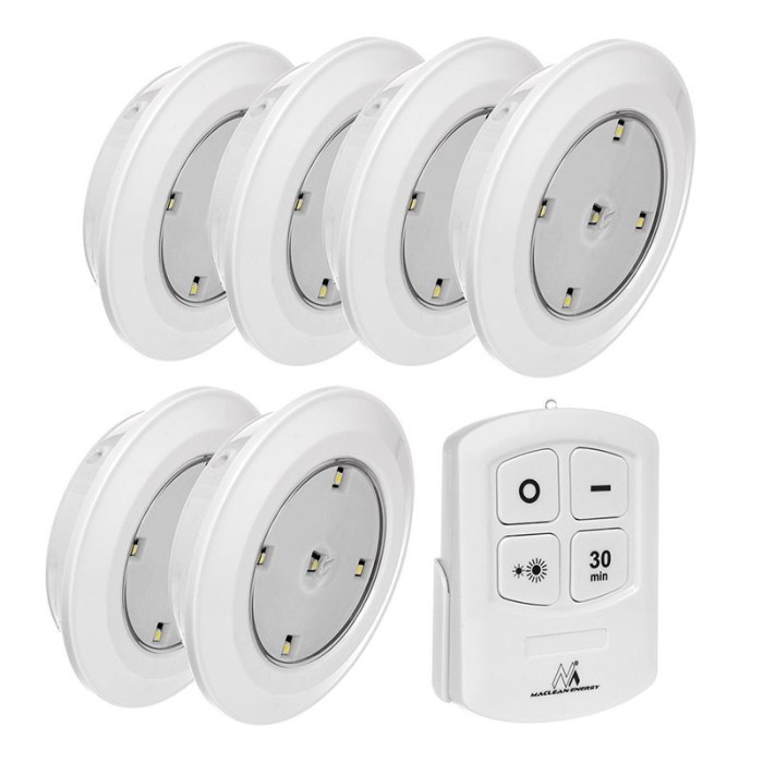 Set 6 lampi cu telecomanda MCE0165, LED, 3 x AAA