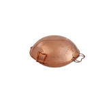 Cataplana Cupru 24cm Gătit Abur Pește Carne Fructe de Mare Sigilat Ermetic