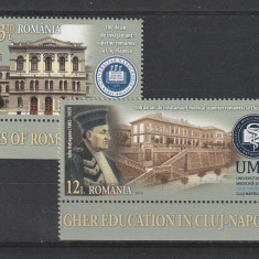 nvatamant superior Cluj 2 timbre cu TAPS ,nr lista 2259b , Romania .