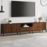 Comoda TV cu sertar, stejar maro, 200x25x44 cm, lemn prelucrat GartenMobel Dekor, vidaXL