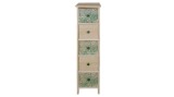 Cumpara ieftin Comoda lemn natur verde 26 x 32 x 98 cm