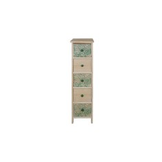 Comoda lemn natur verde 26 x 32 x 98 cm