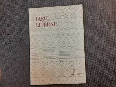 Iașul Literar. Revistă a Scriitorilor NR 7/1958 foto