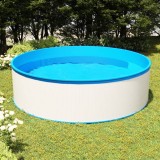 Piscina cu valuri, alb, 350x90 cm GartenMobel Dekor, vidaXL