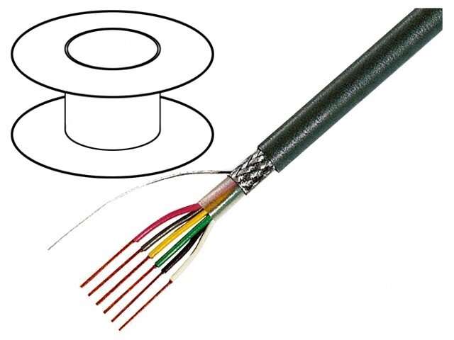 Cablu Ecranat 8x0,14mm2 PVC Gri 49V