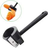 Accesoriu pentru Taiat in Forma de Spirala, Multifunctional pentru Legume, Cutit pentru Spirale, 16x5.5 cm, Negru