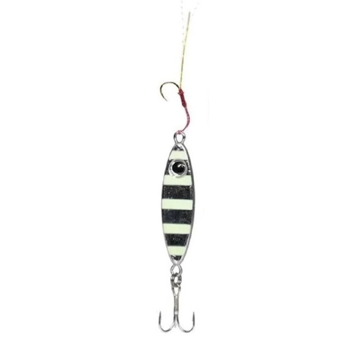 Lingurita oscilanta Ryuji Zuby 43mm 15gr Zebra Glow