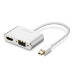 2in1 adaptor Mini DisplayPort Thunderbolt - HDMI 4K / VGA pt Macbook foto