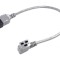 Cablu IEC C19 mamă unghi, IEC C20 tată, 3x1,5mm&sup2;, 0,5m