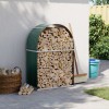 VidaXL Suport pentru bușteni verde 80x45x120 cm oțel galvanizat