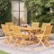 vidaXL Set mobilier de grădină, 7 piese, lemn masiv de tec 3059577