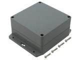 Carcasă universală ABS IP68, 120x120x60 mm, cu lame de fixare