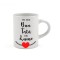 Cana alba personalizata Cel mai buna Tata, INOVATIX&reg;. 330ml