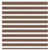 VidaXL Jaluzea tip zebra maro lățime țesătură 140,9 cm poliester