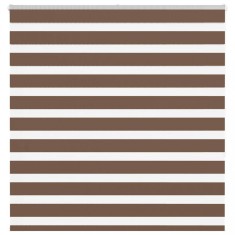 vidaXL Jaluzea tip zebra maro lățime țesătură 135,9 cm poliester