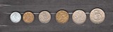 CEHOSLOVACIA 1979/80/84 - LOT 6 MONEDE 10, 20, 50 HALERU, 1, 2, 5 KORUN (4)