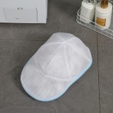 Geantă de curățare a pălăriei, geantă de rufe, mașină de spălat anti-deformare de uz casnic, Flippy, geantă specială de curățare, cu fermoar albastru,