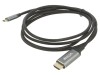 Cablu Adaptor VCOM HDMI USB C Aurit, 1.8m, PVC Negru, Suport 4K UHD, USB 3.1
