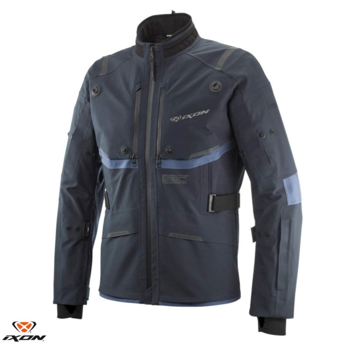Geaca (jacheta) barbati pentru scuter - motocicleta Touring/Adventure Ixon All season model M-Skeid MS culoare: navy (albastru) (geaca laminata; water