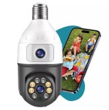 Camera supraveghere IP Wi-Fi Jortan JTZ-9696 cu lentila duala Night
