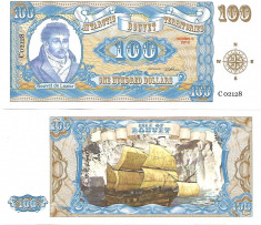 !!! RARR : FANTASY NOTE = ISLE OF BOUVET - 100 DOLARI 2012 - UNC / SERIA C foto