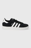 adidas Originals sneakers din piele &icirc;ntoarsă Campus 2 culoarea negru, ID9844