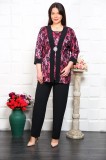 Compleu Elegant din 3 piese Atlanta Fucsia - 46Marimea