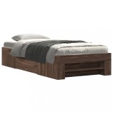 Cumpara ieftin Cadru pat fara saltea stejar maro, 90x190 cm, lemn prelucrat