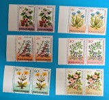 TIMBRE ROMANIA L.P.1310/1993 Plante medicinale- Serie &icirc;n pereche -MNH, Nestampilat