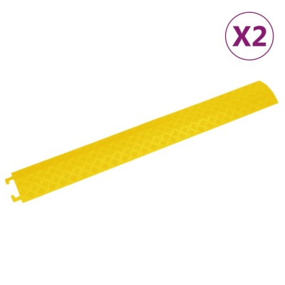 vidaXL Rampe de protecție pentru cabluri, 2 buc., galben, 98,5 cm foto