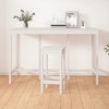 Gossi masa de bar, alb, 180x80x110 cm, lemn masiv de pin