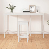 Gossi masa de bar, alb, 180x80x110 cm, lemn masiv de pin
