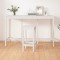 Gossi masa de bar, alb, 180x80x110 cm, lemn masiv de pin
