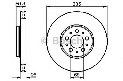 Disc frana VOLVO V70 II (SW) (2000 - 2007) BOSCH 0 986 479 C59 foto