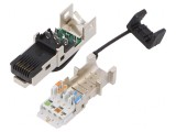Mufă RJ45 Cat 6a Ecranat Aurit 8p8c