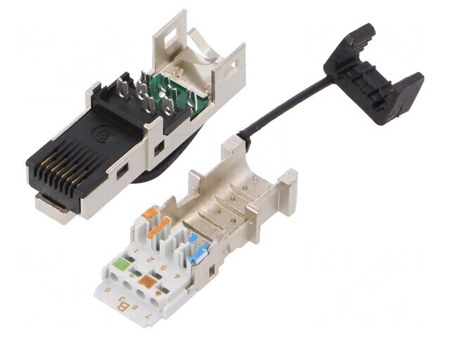 Mufă RJ45 Cat 6a Ecranat Aurit 8p8c