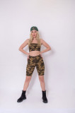 Top stil bustiera camuflaj Pull&amp;Bear, M, Multicolor