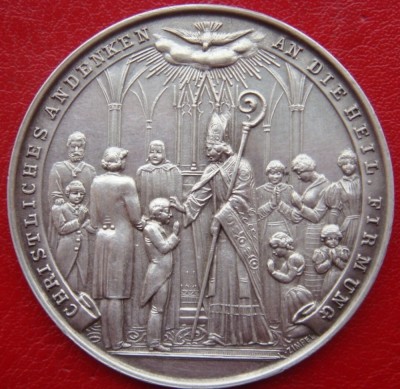 Medalie argint Germania semnata L. Zimpel - Episcopul Franz Maria Bishop foto