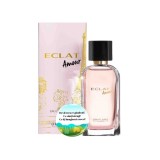 Cumpara ieftin Set complet pentru Ea, parfum de femei Eclat Amour, insotit de insigna Dactylion cu mesaj motivational