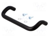 Suport aluminiu negru MENTOR H: 40mm L: 120mm W: 11mm cu manetă