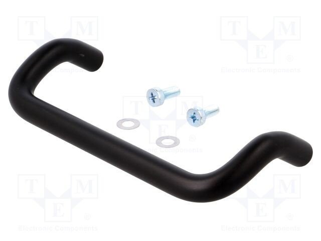 Suport aluminiu negru MENTOR H: 40mm L: 120mm W: 11mm cu manetă