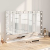 vidaXL Oglindă LED pentru Vanity Alb 80 x 10 x 52,5 cm Sticlă și Oțel 42020528