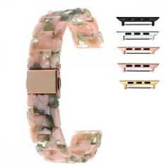 Curea polimer, compatibila Apple Watch 9|8|7|6|5|4|3|2|1 Series, 41mm|40mm|38mm, Pink Green