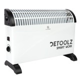 Convector electric Detoolz 2000W cu termostat reglabil, 3 trepte de putere (750/1250/2000W), pana la 20 mp