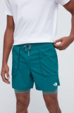 The North Face pantaloni scurti sport Sunriser barbati, culoarea verde