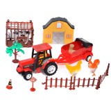 Tractor cu remorca Farm Set, animale incluse, Oem