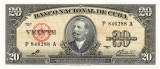 Cuba 20 Pesos 1960 P-94 Seria 846288