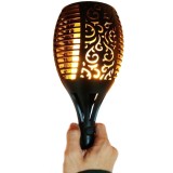 Torta LED cu panou solar, efect de flacara, design oriental, 79cm inaltime